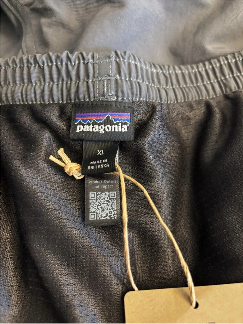 NWT Patagonia Men's Baggies Longs Shorts Size XL Forge Grey 7